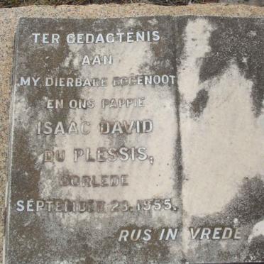 PLESSIS Isaac David, du -1955