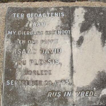 PLESSIS Isaac David, du -1955