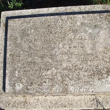 PLESSIS Wynand Frederik, du 1888-1966