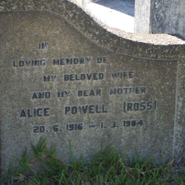 POWELL Alice nee ROSS 1916-1984