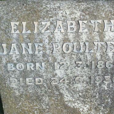 POULTER Elizabeth Jane 1869-1930