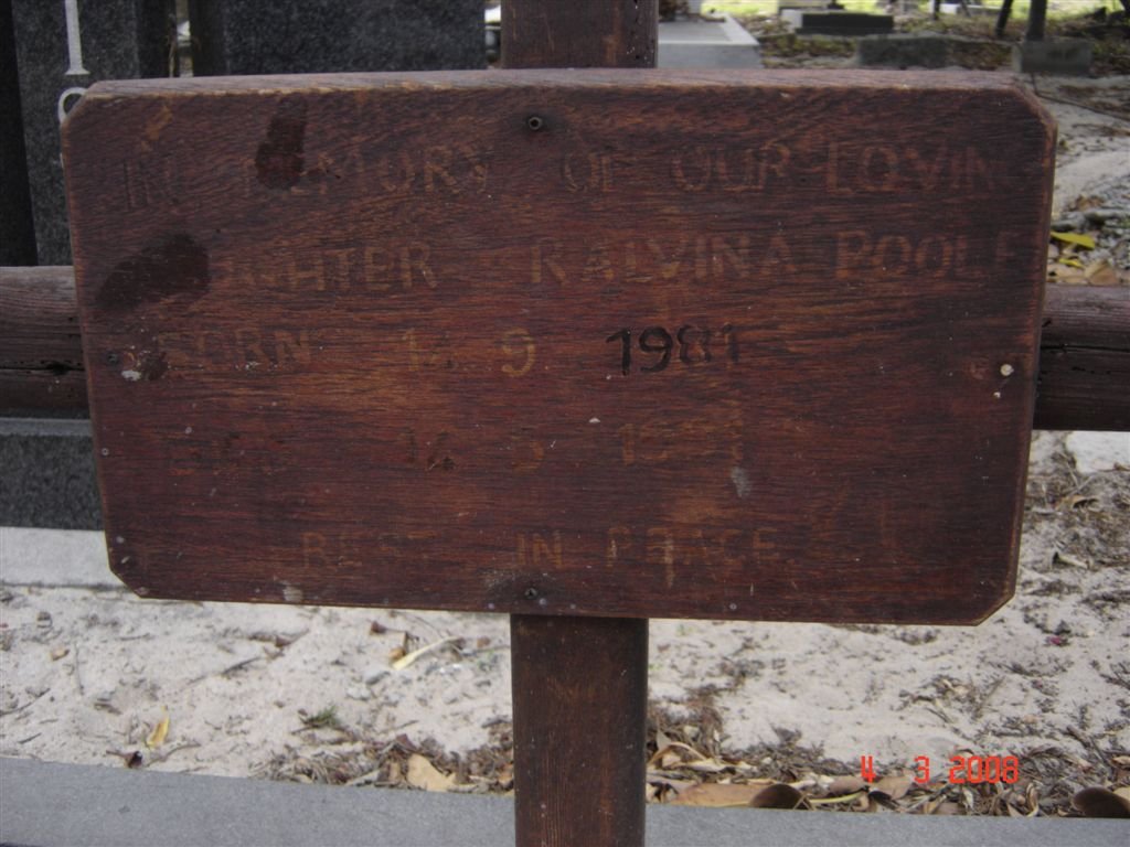 POOLE Ralvina 1981-19??