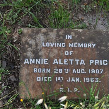 PRICE Annie Aletta 1907-1963