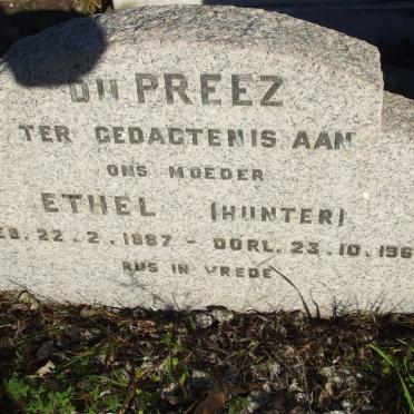 PREEZ Ethel, du nee HUNTER 1887-1963