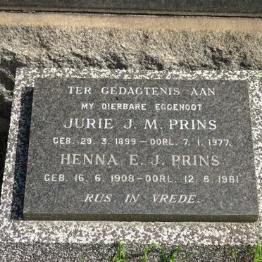 PRINS Jurie J.M. 1899-1977 &amp; Henna E.J. 1908-1981