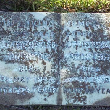 PROCTOR James Rose -1944 &amp; Lottie Helena -1955 