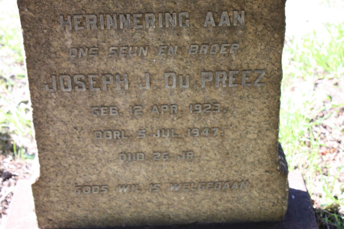 PREEZ Joseph J., du 1923-1947