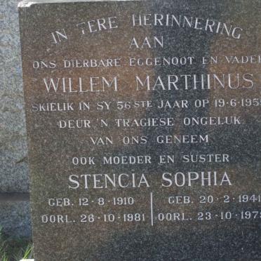 PRINSLOO Willem Marthinus -1955 &amp; Stencia 1910-1981 :: PRINSLOO Sophia 1941-1979