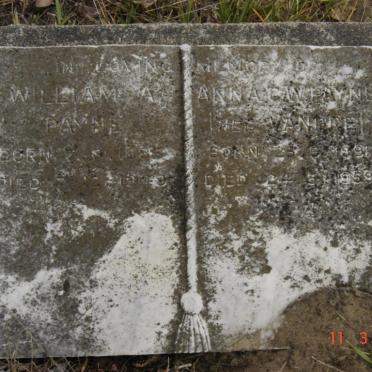 PAYNE William 1885-1948 &amp; Anna C.W VANDREE 1891-1959