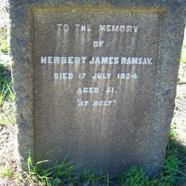 RAMSAY Herbert James -1924