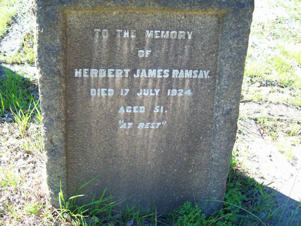 RAMSAY Herbert James -1924
