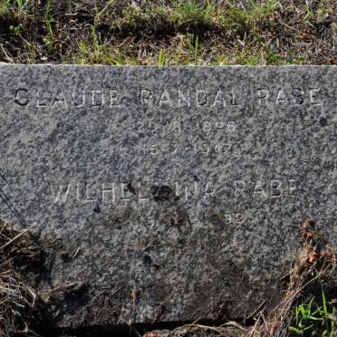 RABE Claude Randal 1895-1947 &amp; Wilhelmina 1898-1986