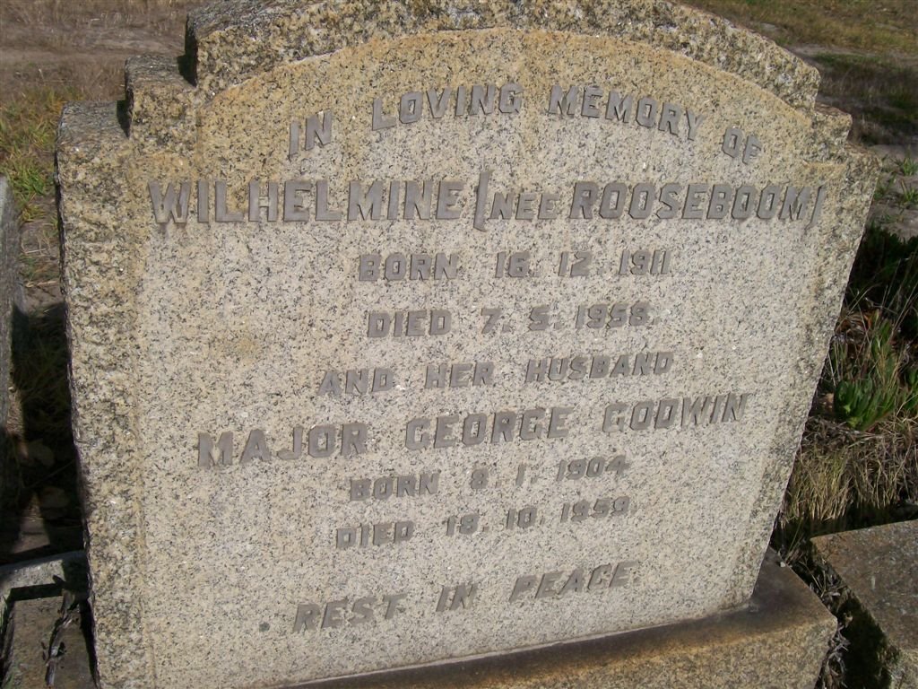 RAMADGE George Godwin 1904-1959 &amp; Wilhelmine ROOSEBOOM 1911-1958