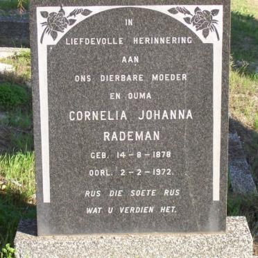 RADEMAN Cornelia Johanna 1878-1972