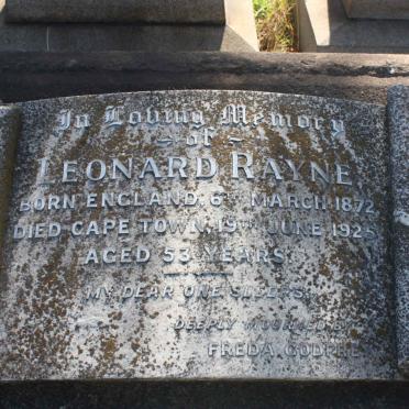 RAYNE Leonard 1872-1925