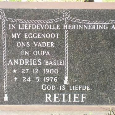 RETIEF Andries 1900-1976
