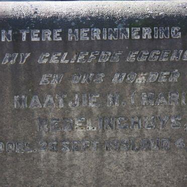 REDELINGHUYS Maatjie M. -1951