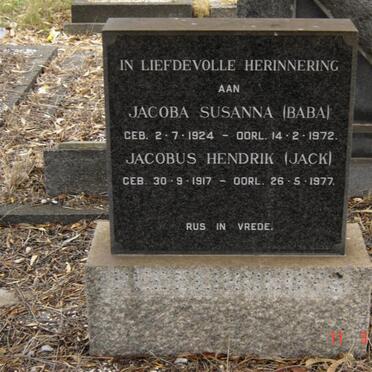 REDELINGHUYS Jacobus Hendrik 1917-1977 &amp; Jacoba Susanna 1924-1972
