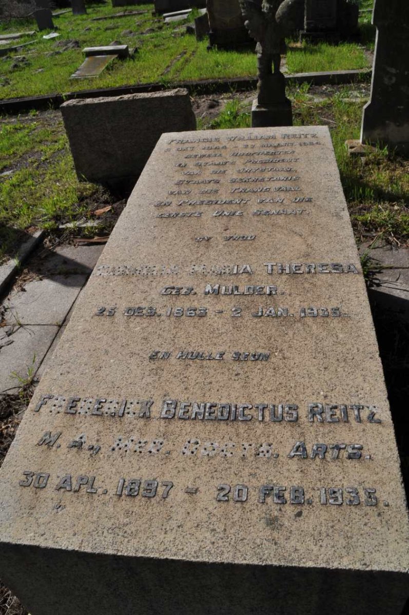 REITZ Francis William 1844-1934 &amp; Cornelia Maria Theresa MULDER 1863-1935 :: REITZ Frederick Benedictus 1897-1935