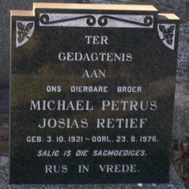 RETIEF Michael Petrus Josias 1921-1976