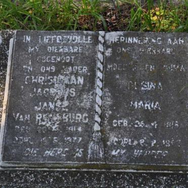 RENSBURG Christiaan Jacobus, Janse van 1914-1977 &amp; Gesina Maria 1916-19??