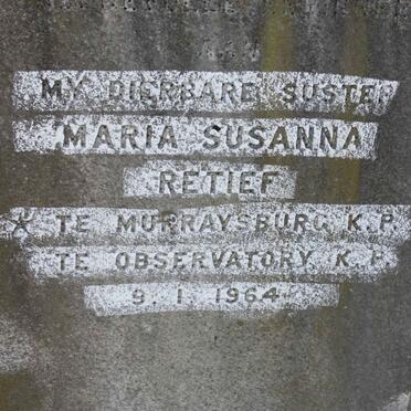 RETIEF Maria Susanna -1964