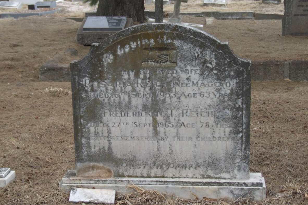 REICH Frederick N.T. -1965 &amp; Rosaria MAGGIO -1953