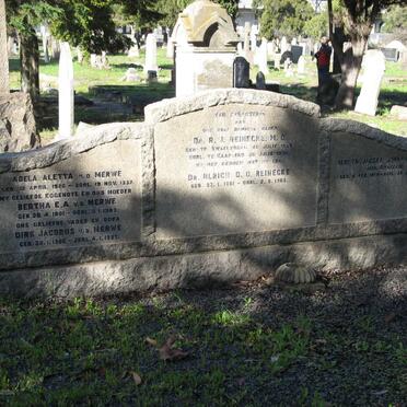 REINECKE R.J. -1936 :: REINECKE Ulrich O.C. 1891-1965 :: WEBER Aletta Jacoba Johanna nee REINECKE 1858-1938