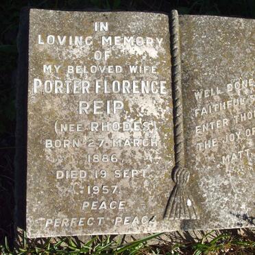 REIP Porter Florence nee RHODES 1886-1957