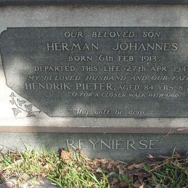 REYNIERSE Herman Johannes 1913-1945 :: REYNIERSE Hendrik Pieter