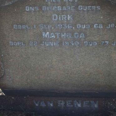 RENEN Dirk, van  -1936 &amp; Mathilda  -1950