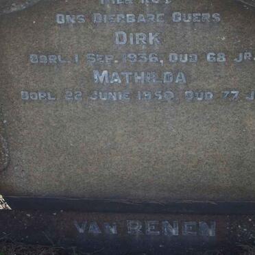 RENEN Dirk, van  -1936 &amp; Mathilda  -1950