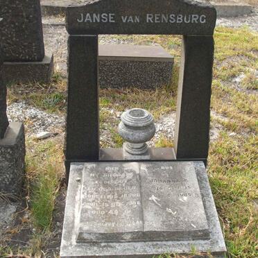 RENSBURG Cornelius Jacob, Janse van -1956 &amp; Johanna P. 1905-1985
