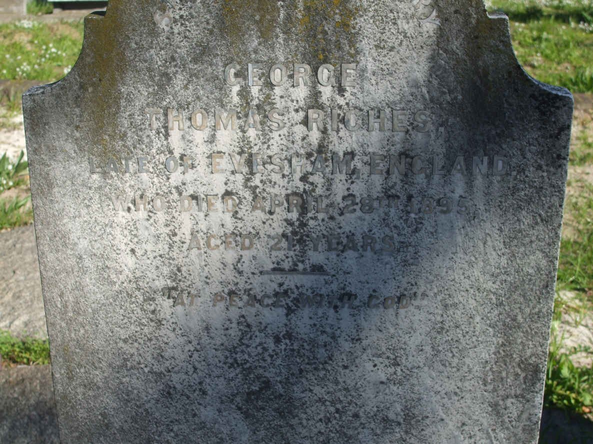 RICHES George Thomas  -1895 
