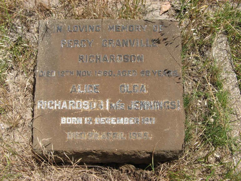RICHARDSON Percy Granville -1960 &amp; Alice Olga JENNINGS 1911-19??