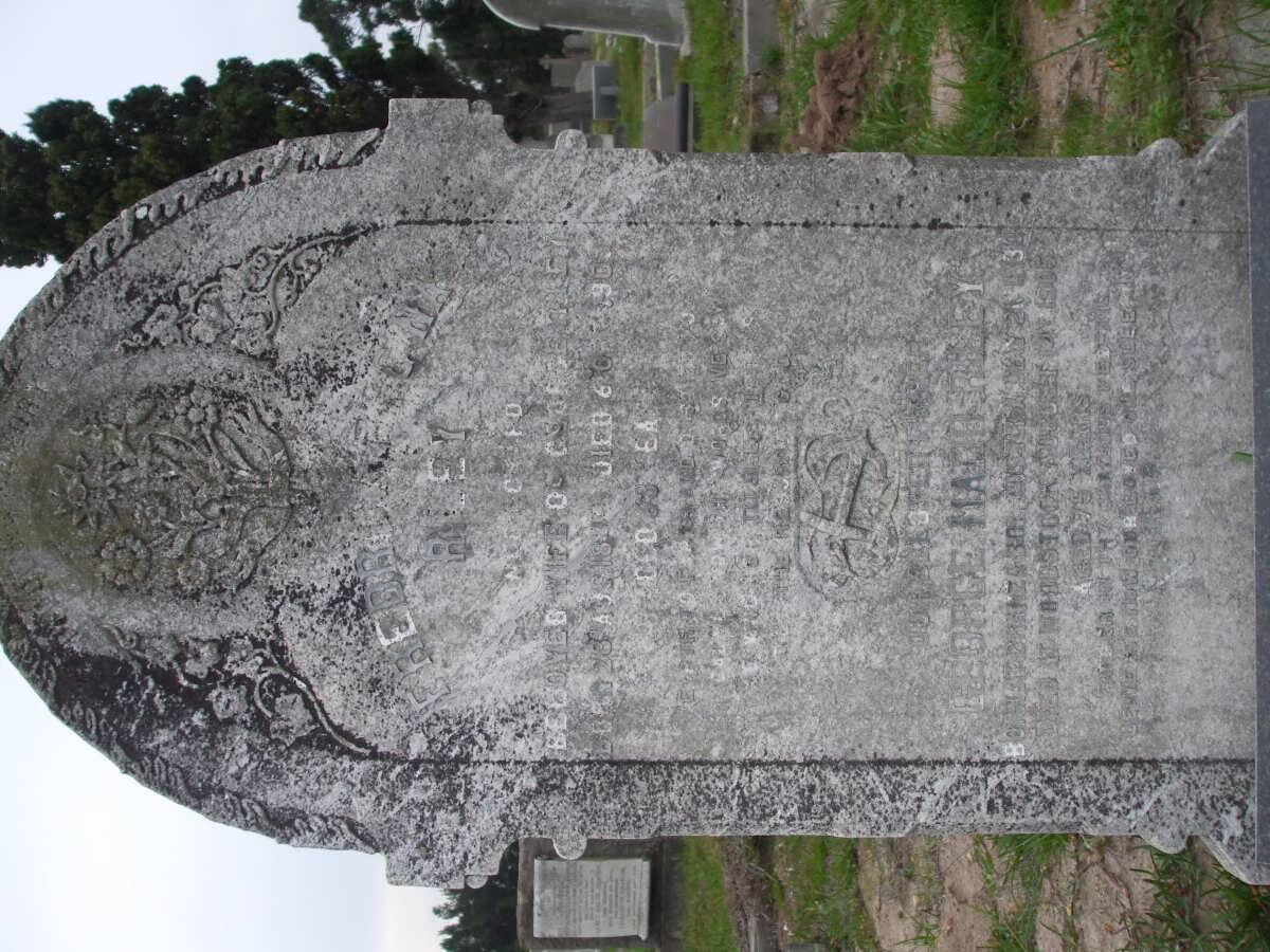 RILEY George Matio 1830-1905 &amp; Fredrica Regina ECKARD 1840-1903 