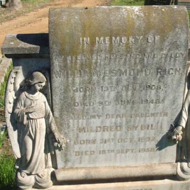 RICH William Esmond 1908-1948 :: RICH Mildred Sybil 1932-1958