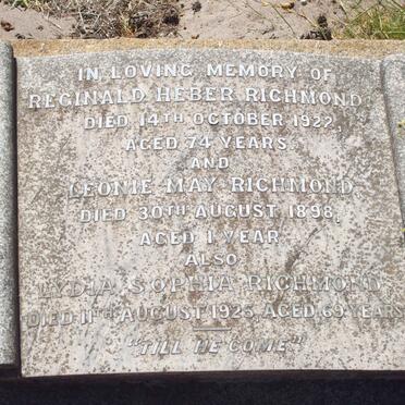 RICHMOND Reginald Herber -1922 &amp; Lydia Sophia -1925 :: RICHMOND Leonie May -1898