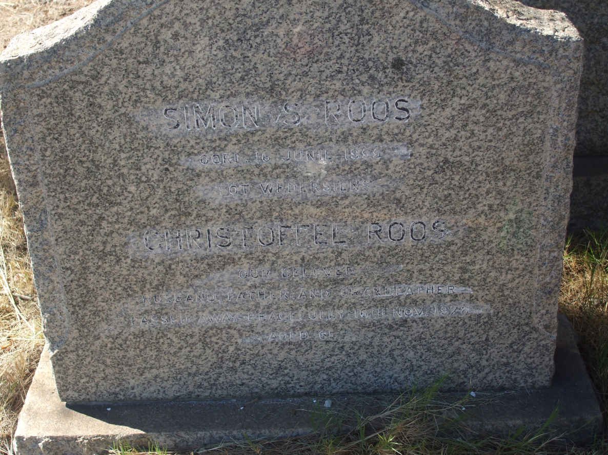 ROOS Simon S. -1955 :: ROOS Christoffel -1978