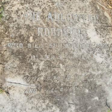 ROBINSON Jane Adlington -1914