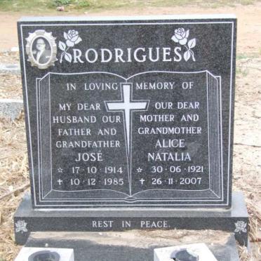 RODRIGUES José 1914-1985 &amp; Alice Natalia 1921-2007