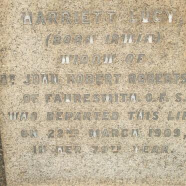 ROBERTSON Harriett Lucy nee IRWIN -1909
