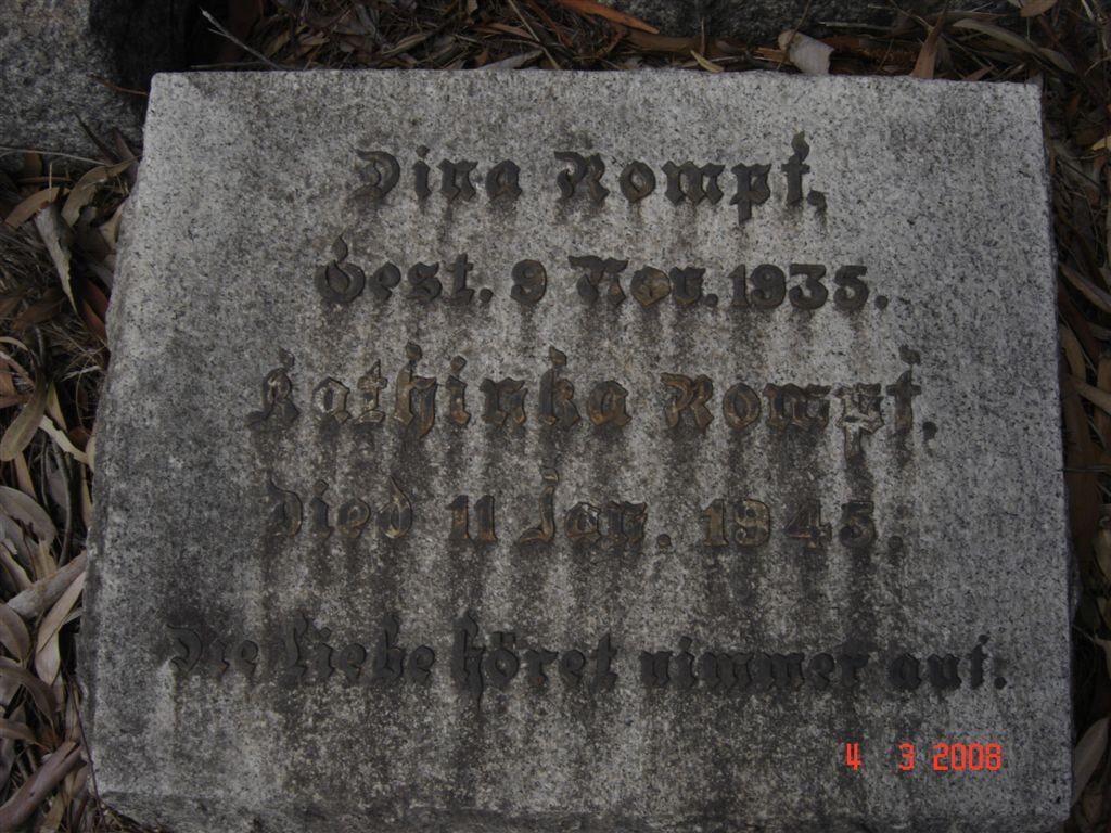 ROMPF Dina -1935 :: ROMPF Kathinka -1945