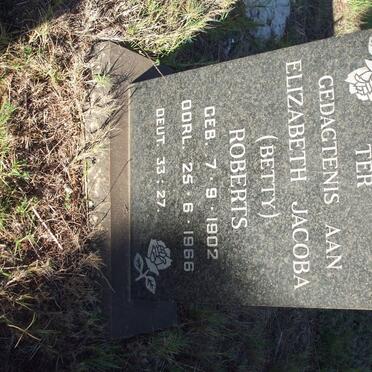 ROBERTS Elizabeth Jacoba 1902-1966