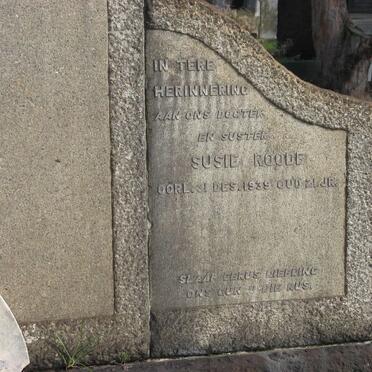 ROODE Bernardus 1901-1927 :: ROODE Lettie -1940 :: ROODE Susie -1939