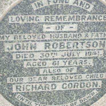 ROBERTSON John -1941 :: GORDON Richard ?