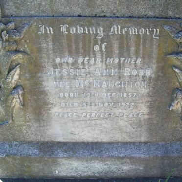 ROBB Jessie Ann nee McNAUGHTON 1857-1922