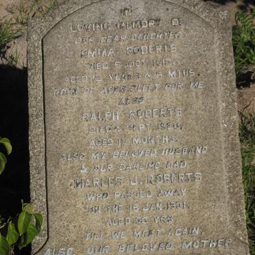 ROBERTS Charles J. -1931 &amp; Amelia -1939