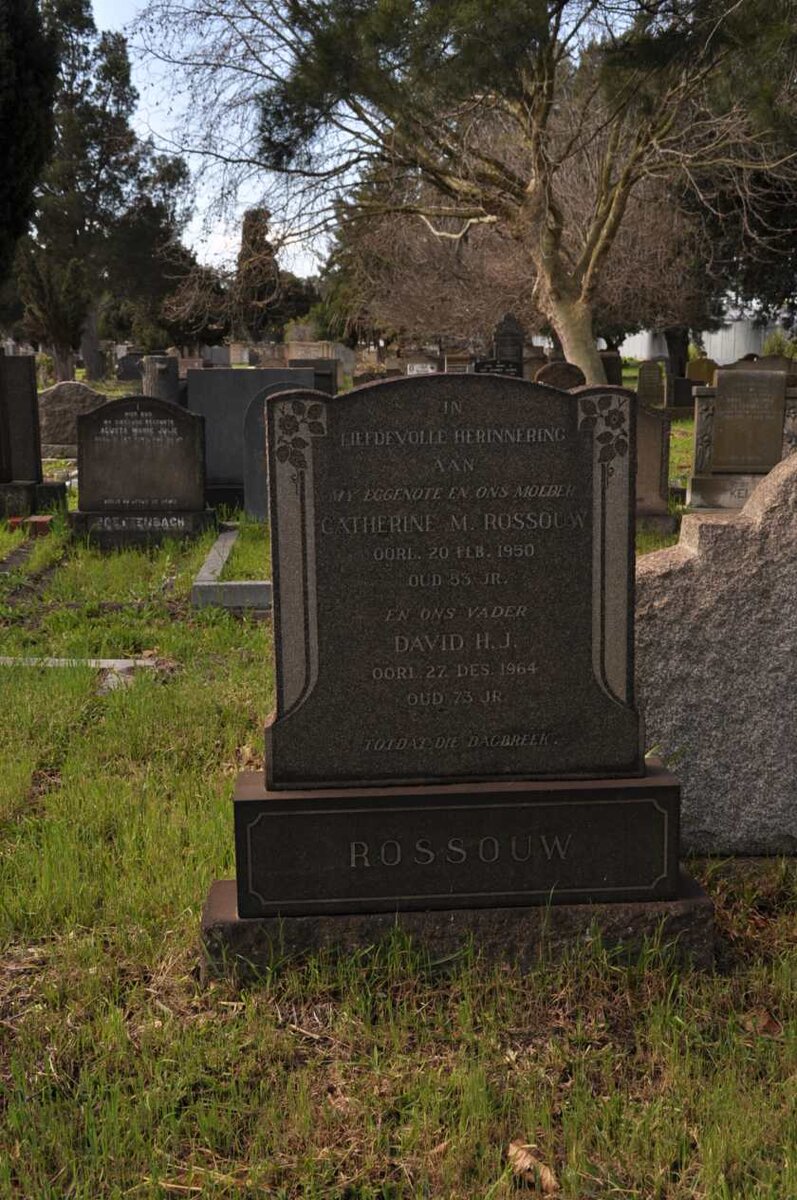 ROSSOUW David H.J. -1964 &amp; Catherine M. -1950