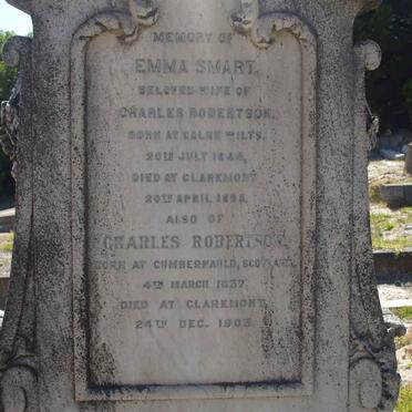 ROBERTSON Charles 1837-1903 &amp; Emma SMART  1844-1895